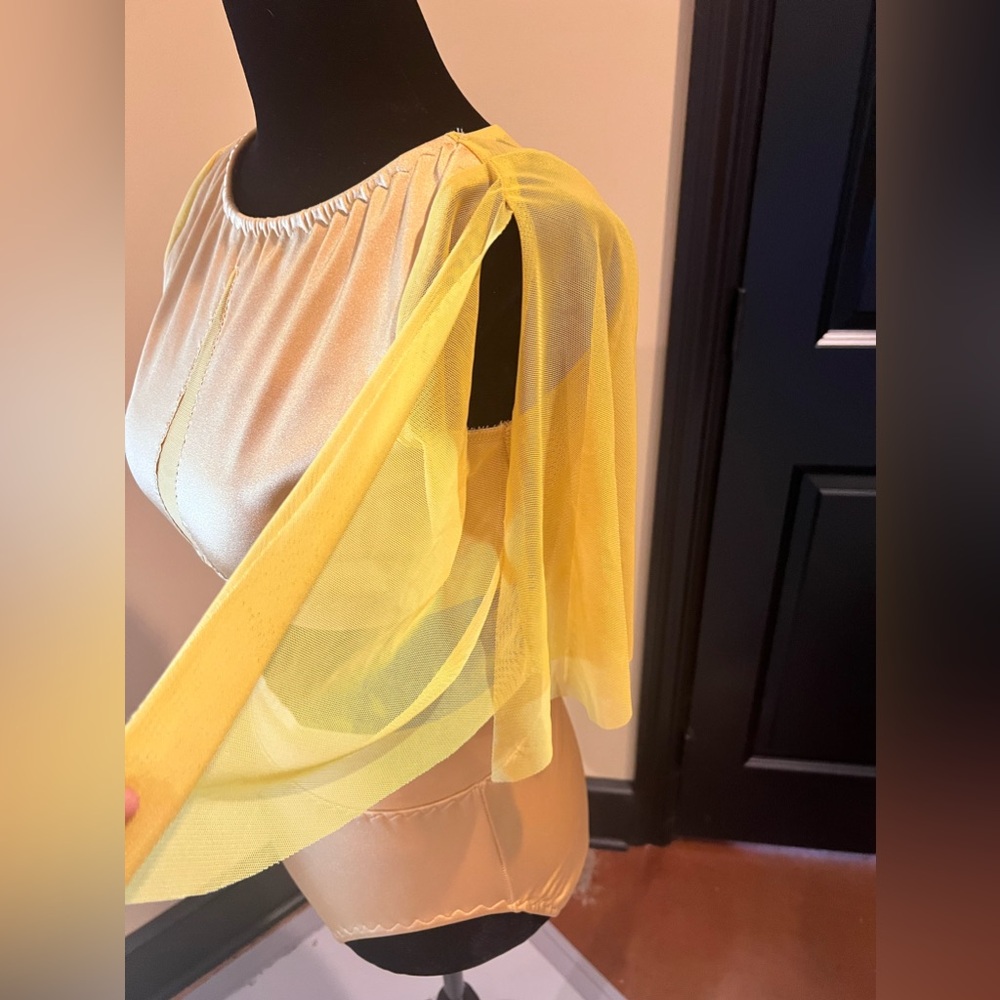 Custom 2pc Dance Competition Costume Gold & Yello… - image 2
